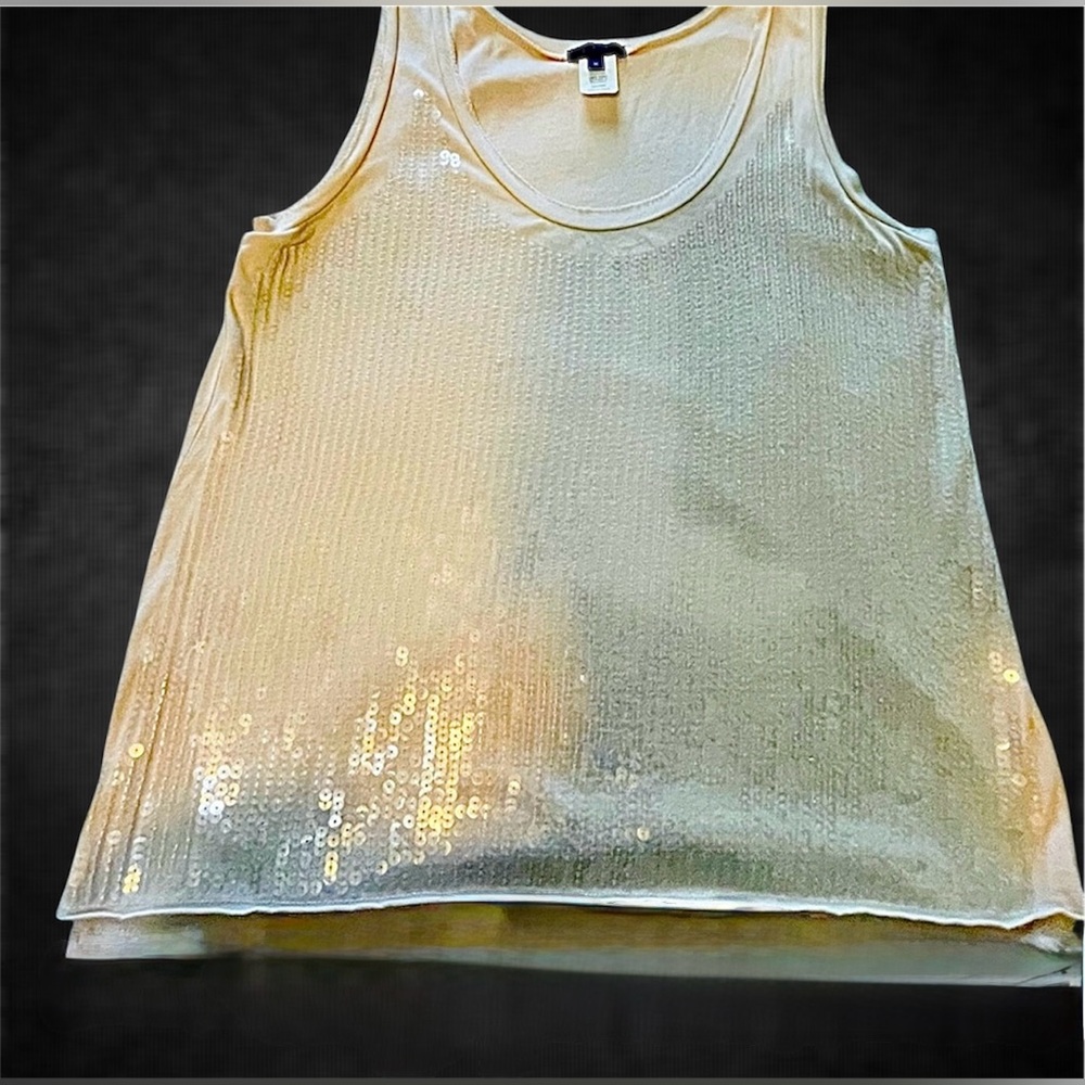 J. Crew Cream Sequin Tank Top